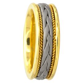 Flat Rope with Rope Border, Hand Made Wedding Band