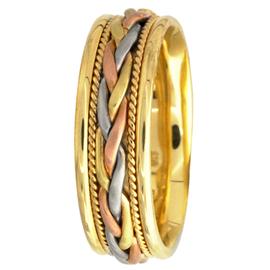 Multi Color Rope with Rope Border, Hand Made Wedding Band