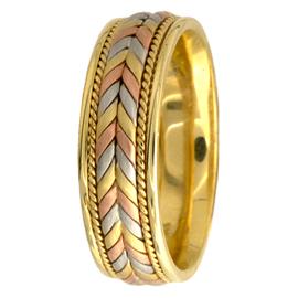 Multi Color Wheat Pattern with Rope Border, Hand Made Wedding Ba