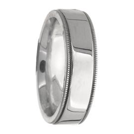 Milgrained Edge Hand Made Wedding Band