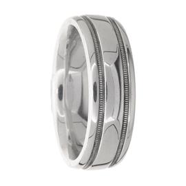 Milgrained Edge Hand Made Wedding Band