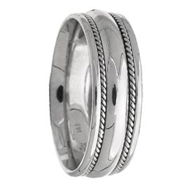 Milgrained Edge Hand Made Wedding Band