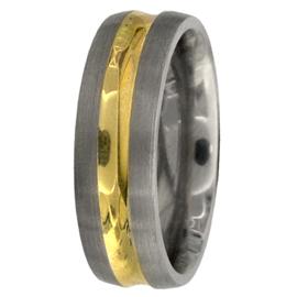 Two Tone, Concaved Middle, Hand Made Wedding Band
