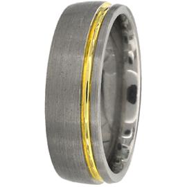 Two Tone Hand Made Wedding Band