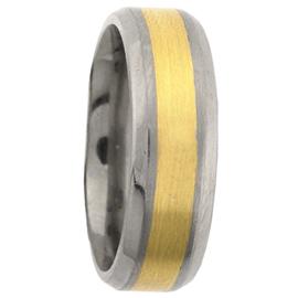 Two Tone Hand Made Wedding Band
