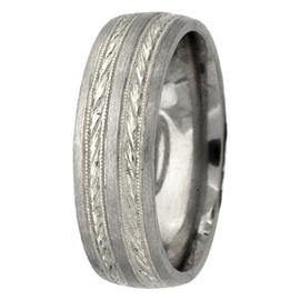 Flat Rope Pattern- Hand Made Wedding Band