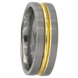 Tow Tone, Concaved Middle Hand Made Wedding Band