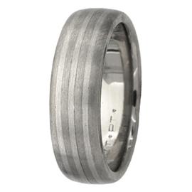 Striped Hand Made Wedding Band