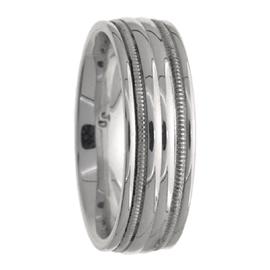 Milgrained Edge Hand Made Wedding Band
