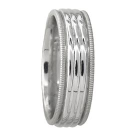 Milgrained Edge Hand Made Wedding Band