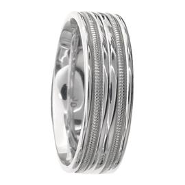 Milgrained Hand Made Wedding Band