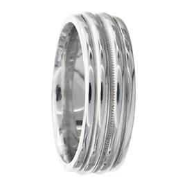 Multiple Ridge Hand Made Wedding Band