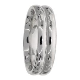 Milgrained Middle Hand Made Wedding Band