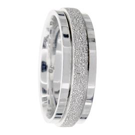 Flat Edge, Patterned Middle,  Hand Made Wedding Band