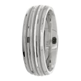 Multiple Ridge, Hand Made Wedding Band