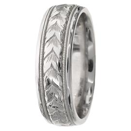 Wheat pattern Hand Made Wedding Band
