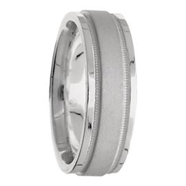 Milgrained Ridges, Flat Middle, Hand Made Wedding Band