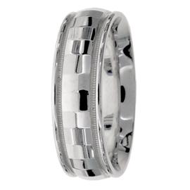 Waved Pattern, Hand Made Wedding Band