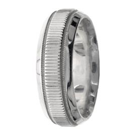 Patteerned Hand Made Wedding Band