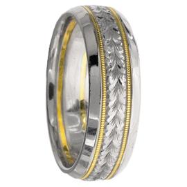 Wheat Pattern, Milgrained Hand Made Wedding Band