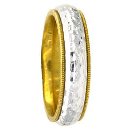 Milgrained Edge, Patterned Middle, Hand Made Wedding Band