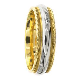 Roped Edge, Milgrained, Hand Made Wedding Band