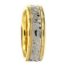 Patterned Middle, Hand Made Wedding Band