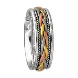 Multi Color Rope pattern with Milgrained Edge, Hand Made Wedding