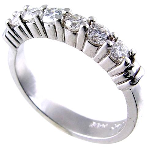 Prong Set Round Diamond Wedding Ring