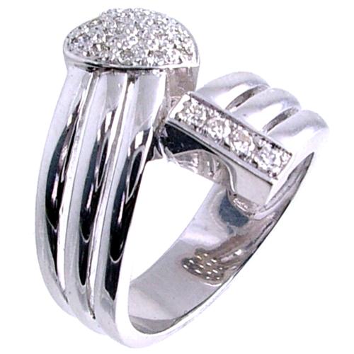 Pave Set Diamond Right Hand Ring