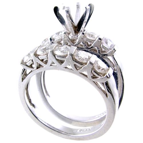 Channel Set Round Diamond Bridal Set (Semi Mount)