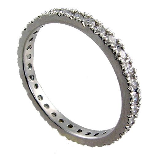 Pave Set Round Diamond Eternity Ring