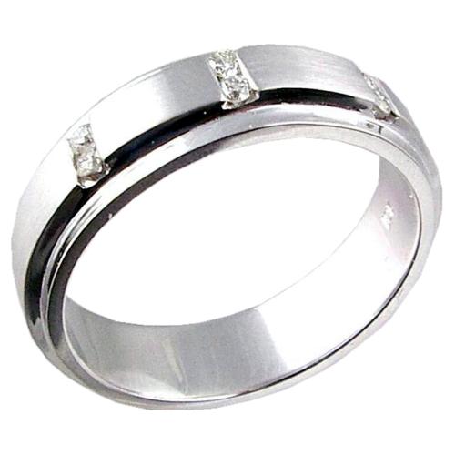 Mens Channel Set Round Diamond Wedding Ring