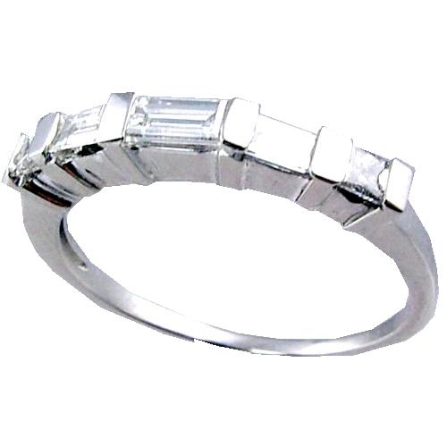 Channel Set Baguette/Princess Cut Diamond Wedding Ring