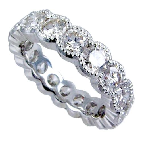 Bezel Set Round Diamond Eternity Ring