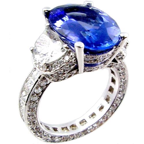 Diamond/Tanzenite Enagament Ring