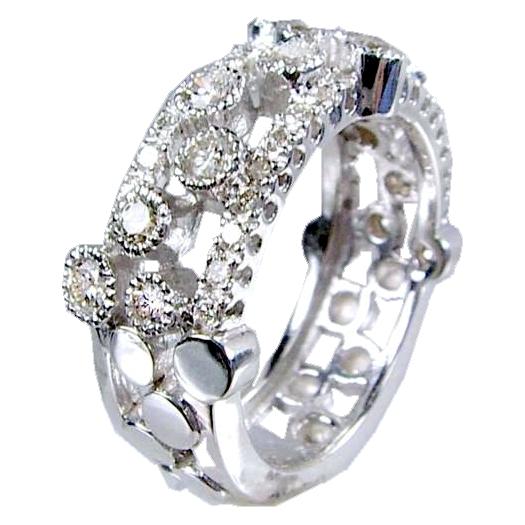 Bezel/Prong Set, Bubble Style Diamond Wedding Ring