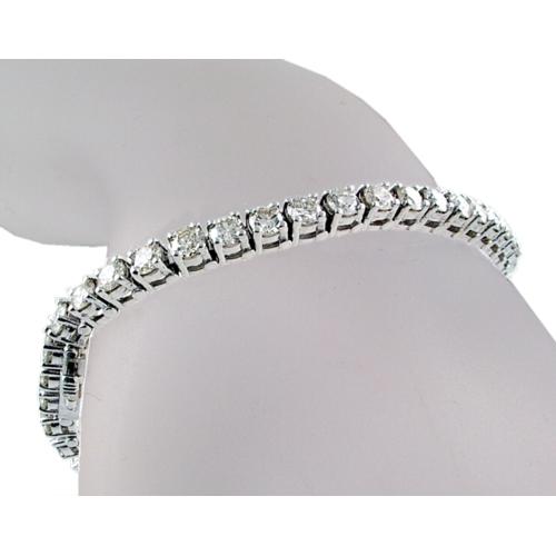 4 prong Round Diamond Tennis Bracelet