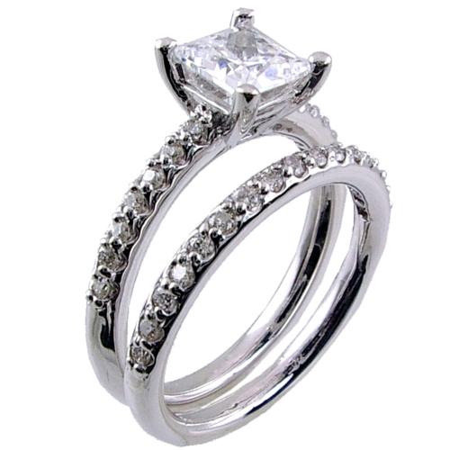 Pave Set Diamond Bridal Set (Semi Mount)