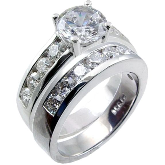 Channel Set Diamond Engagement Ring Semi Mount