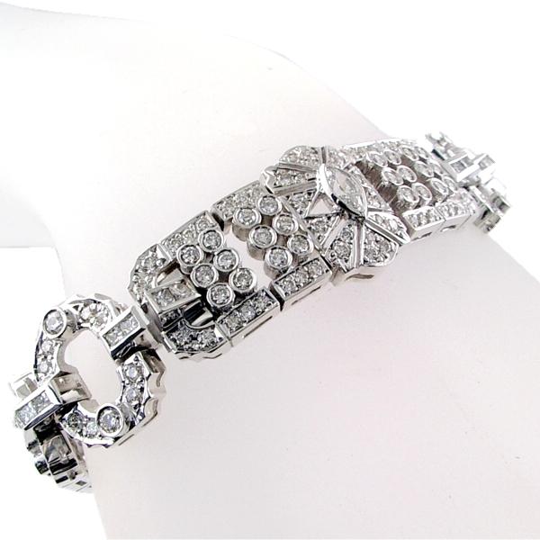 Pave, Bezel, Channel Set Round Diamond Bracelet