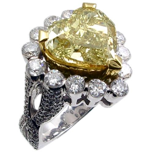 RD Invisible Set Diamon for Heart Shaped Center