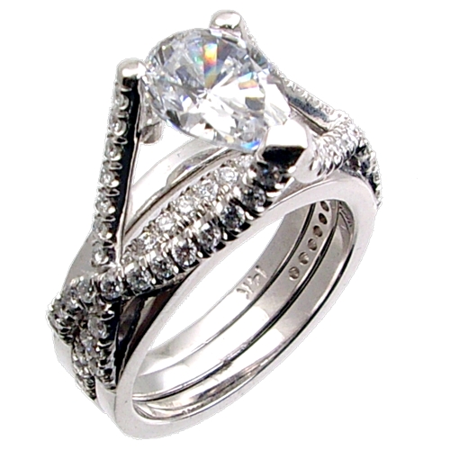 Pave Set Diamond Bridal Set
