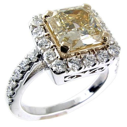U-Pave Set Diamond Engagement Ring