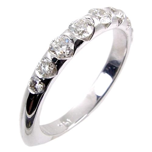 Squared Shank Diamond Wedding Ring