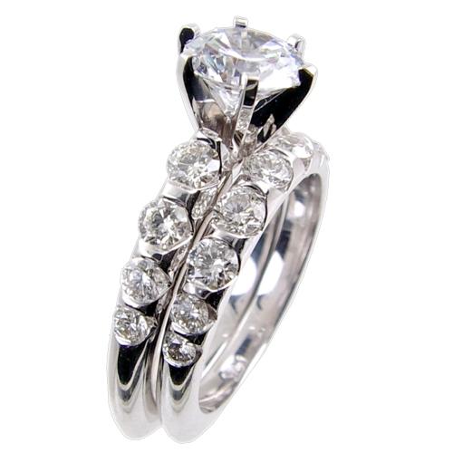 Squared Shank Diamond Bridal Set