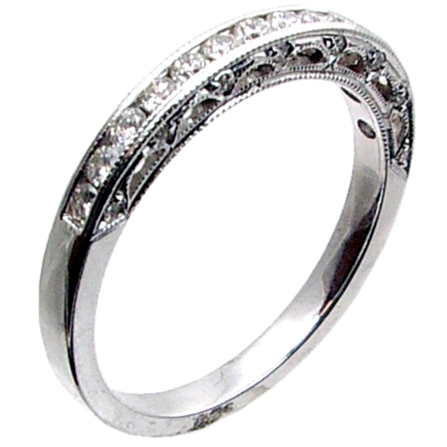 Channel Set with Pave Side Diamond Wedding Ring