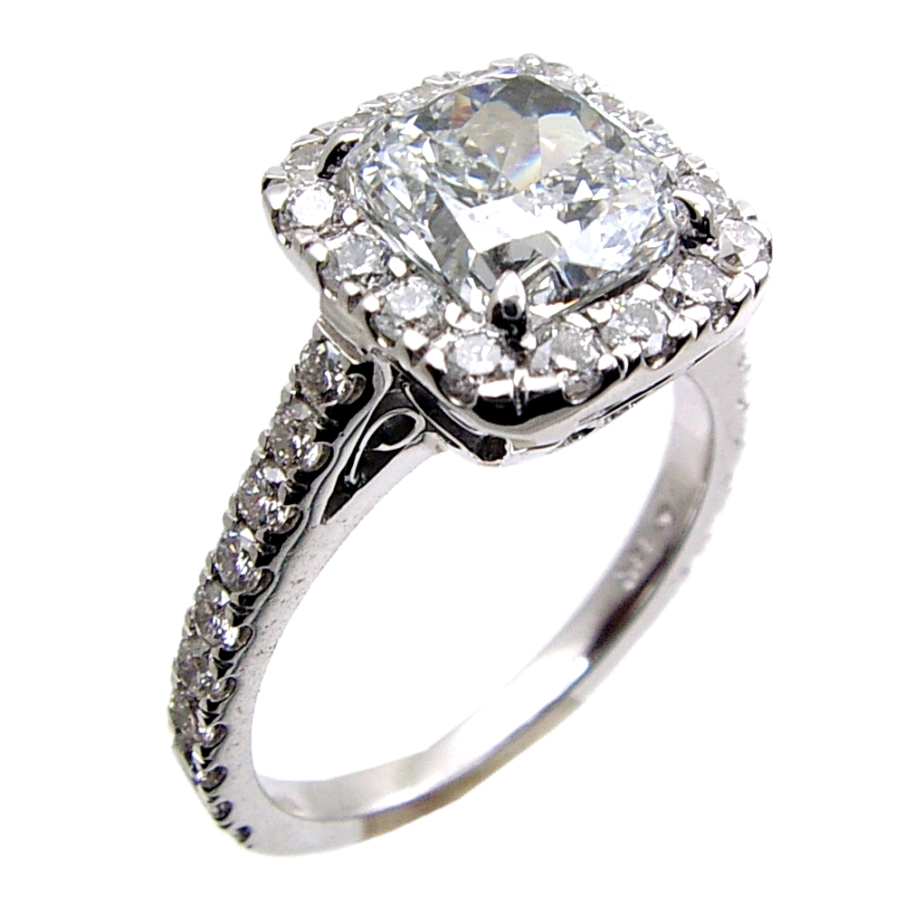 Micro Pave Set Diamond Engagement Ring Semi Mount