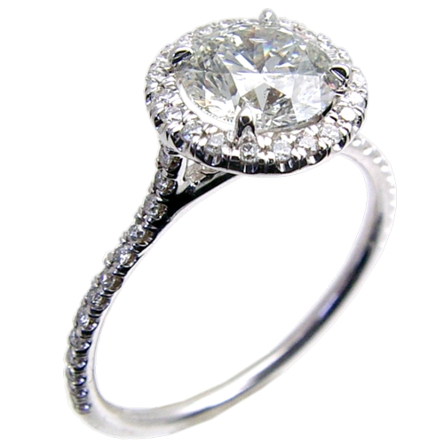 Hand Made Micro Pave Set Diamond Engagement Ring Semi Mount