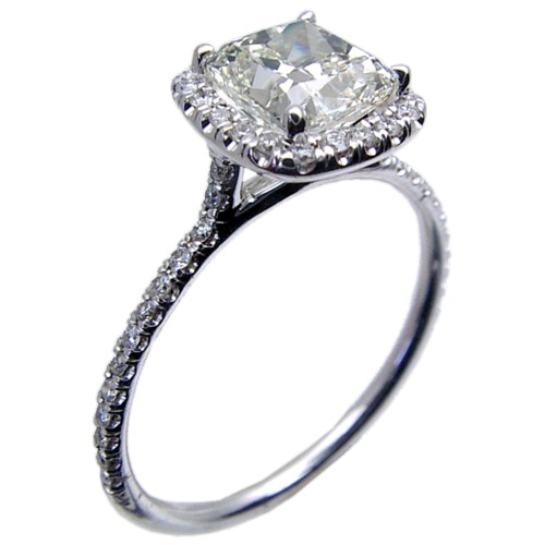 Hand Made Micro Pave Set Diamond Engagement Ring Semi Mount